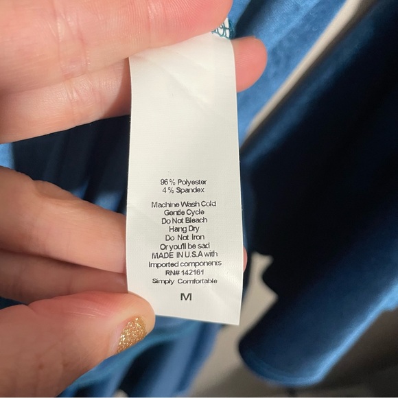 Lularoe Maurine Velvet Dress Bell Sleeves and ruffle bottom - Picture 3 of 6